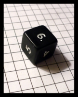 Dice : Dice - 6D - Red Black With White Painted Numerals